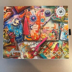 Buffalo Games 1000 Pc Puzzle The Junk Journaler’s Desk by Aimee Stewart Silver